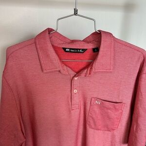Travis Mathew Red Polo Shirt Classic Casual Knit